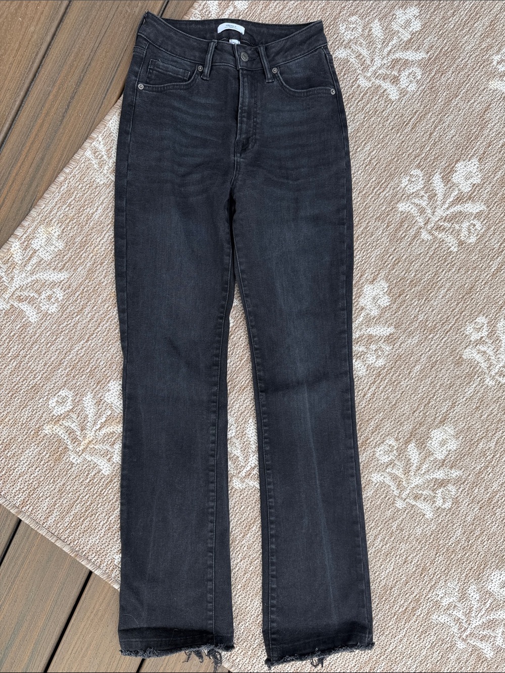 Forever 21 High-Rise Black Straight-Leg Jeans